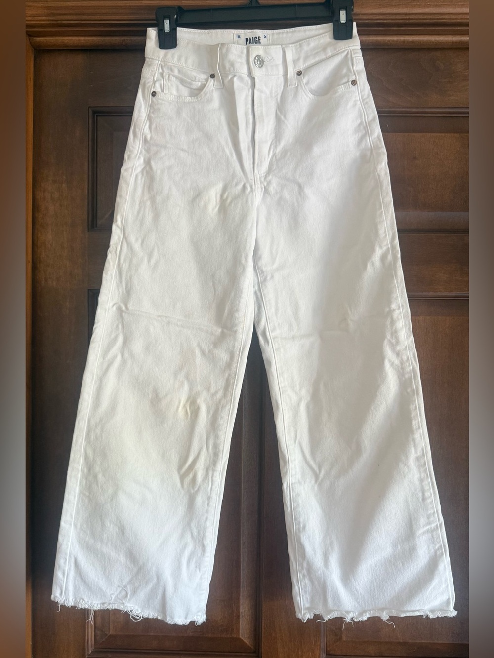 PAIGE Cropped Anessa White Wide Leg Jean -24